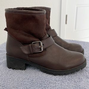 Aldo Legisa Buckle motorcycle fleece ankle booty